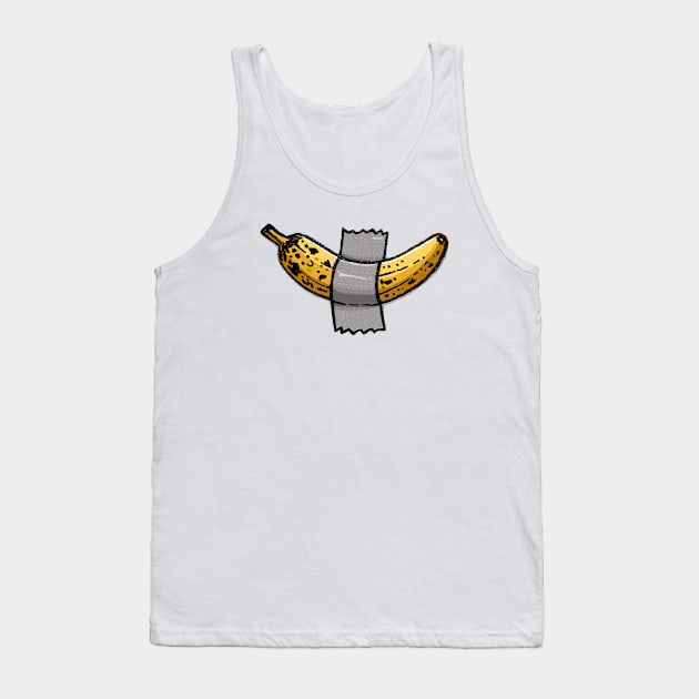 Happy Banana duck-taped Tank Top by Walmazan